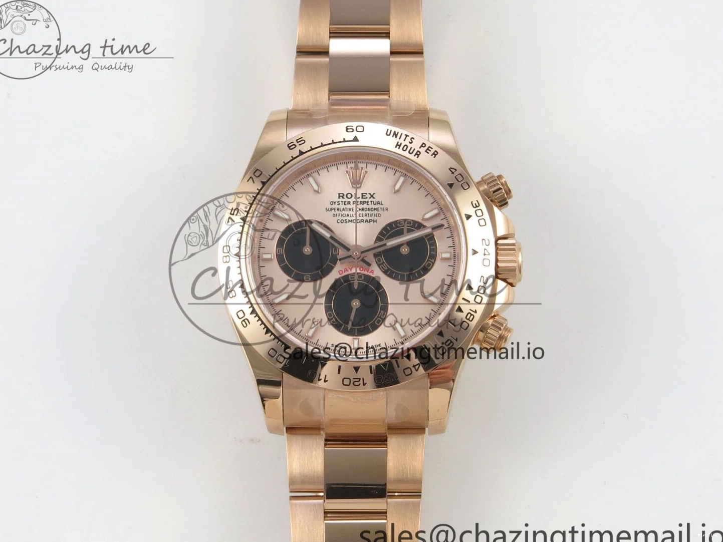 MiroTime 0130 WeatherProof Daytona 126505 RG Clean 1:1 Best Edition RG Champagne Stick Dial on RG Bracelet Super Clone DD 248